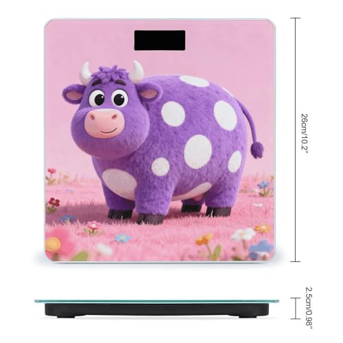 Báscula digital de baño precisa y estable color Cow Purple miniatura 2