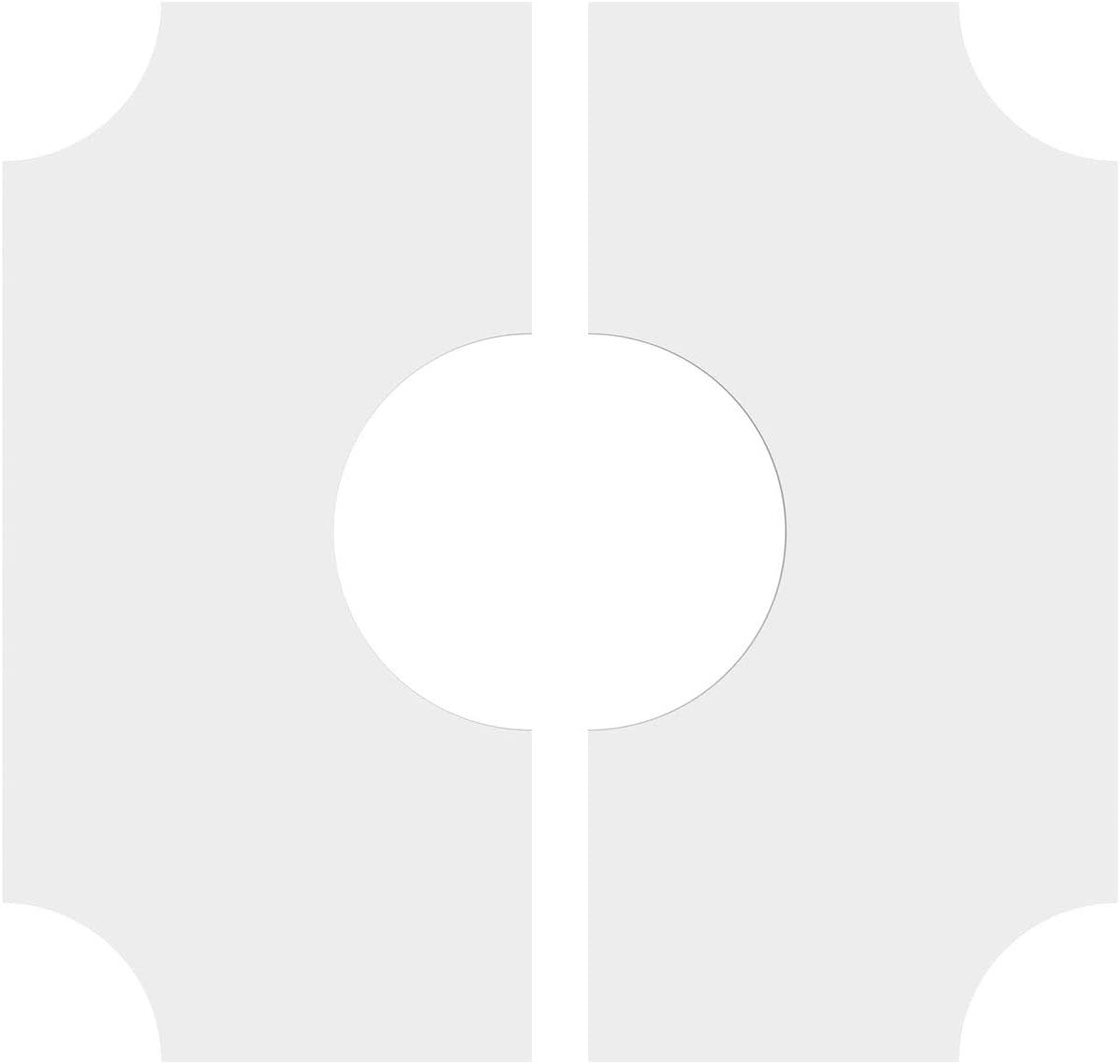 16" White PVC Contemporary Ceiling Medallion, Two-Piece