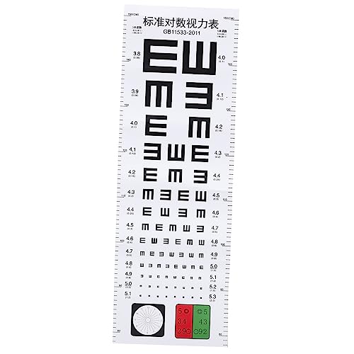 SOLUSTRE Eye Vision Screener Visual Eye Exam Chart Standard Eye Test Chart Home Hospital Boys and Training Low Charts