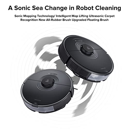 Roborock S7 Robotstofzuiger Krachtige 2500 Pa Robot Stofzuiger Verbonden via WiFi/Alexa/APP Aangepaste Reiniging met Ultrasone Detectie, Ideaal voor Huisdierenhaar (Zwart) - Image 4