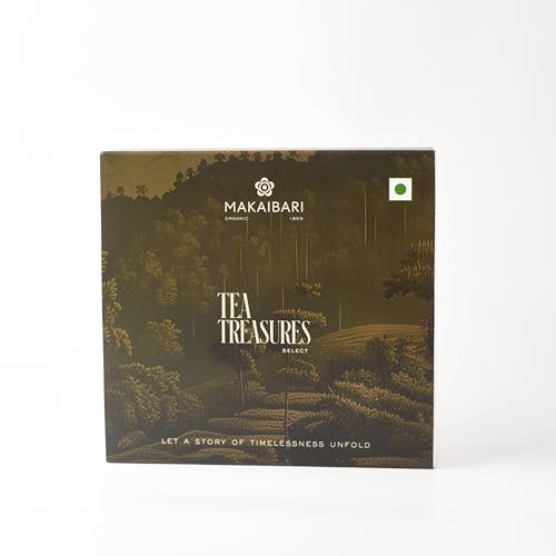 Image of Makaibari Select Gift Box 100g pack - A Curated Collection of Darjeeling's Finest: First Flush, Second Flush, Darjeeling Roasted, and Darjeeling Green Tea 25g each | Luxury Tea Hamper