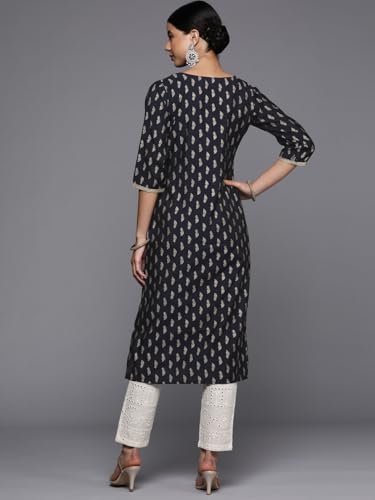 Image of Libas Womens Printed Silk Straight Kurta for Women Suit