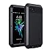 Lanhiem Coque iPhone SE3, Coque iPhone 7, Coque iPhone 8, Coque iPhone SE2, [Antichoc] [Solide et Rigide] Antipoussière Full Body avec du Verre trempé Imperméable IP44 Etui - Noir