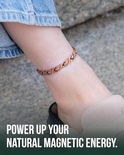Image of MagnetRX Copper Anklet for Women - Ultra Strength Magnetic Ankle Bracelets for Women - Effective Womens Copper Magnetic Ankle Bracelet (Women Anklet)