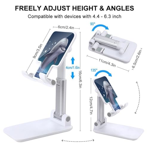 Support réglable dauphin pliable pour téléphone portable de bureau iPhone et Android - 2