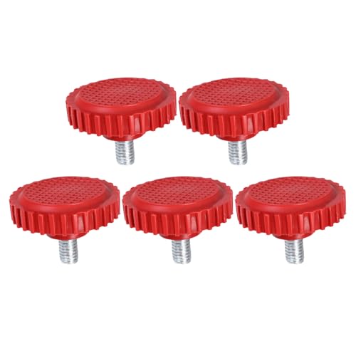 TEHAUX 5 Piezas de Patas Atornilladas M10 para Básculas Electrónicas Almohadillas Antideslizantes de Plástico Rojo Sólido Accesorios de Repuesto para Nivelar y Estabilizar Dispositivos