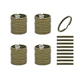 50pcs 25mm Key Ring Keychain Metal Bronze Round Split Key Chains Rings Connectors for Home Car Dog Tag Office Ornaments Keys Attachment