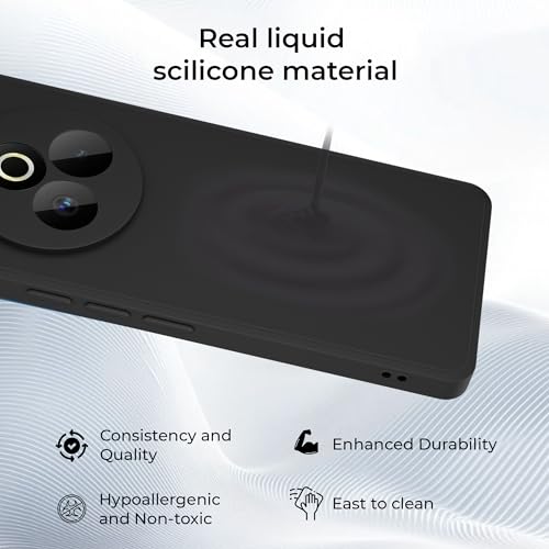 Image of A rtistque Back Cover Case for Realme P3 Pro 5G with Camera Protection | Shockproof TPU | Stylish Protective Design | Slim Fit | Ultra Matte | Realme P3 Pro Back Cover - Black