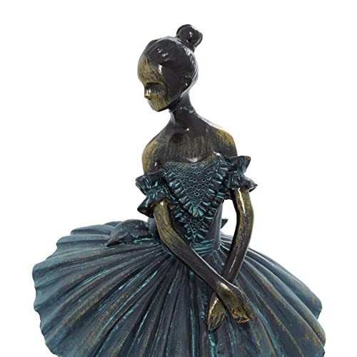 Set de 3 esculturas decorativas bailarina 6x4x12 in miniatura 4