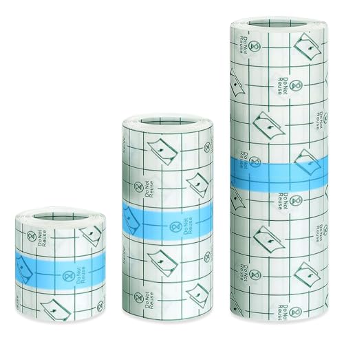 3 Rolls Tattoo Aftercare Bandage - Jconly Waterproof Tattoo Film Second Skin Tattoo Cover Up Patch Tape Healing Wrap Tattoo Supplies for Swimming, Shower, Wound Initial Healing(2 Inch, 4 Inch, 6 Inch)