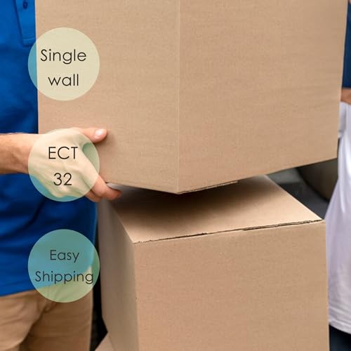 Image of The Boxery 12x12x6'' Shipping Boxes Brown /Kraft Corrugated Cardboard Shipping Boxes 25-Pack | Mailing, Packing, Moving & Storage -Durable-Eco-Friendly, Recyclable-Made in the USA