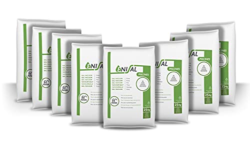 Sal fina para cloración salina piscinas. Pack de 200 Kg