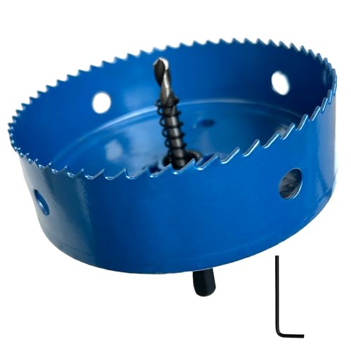ホールソー 15mm 〜 300mm 六角軸 バイメタルホールソー 穴あけ ドリルビット 切削工具 ホールソーセット インパクト 鉄 アルミ 石膏ボード プラスチック 木材など 六角レンチ ケース付き (210mm)