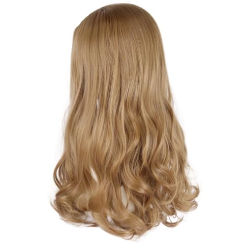 Image of 24 inch Long Wavy Light Golden Blonde Wigs for Women Megan Costume Wig Prom