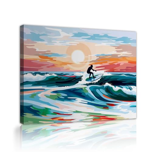 Toile art mural surf et plage pour créer une ambiance évasion dans votre chambre