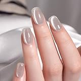 MAYCHAO 15ML Cat Eye Gel Nail Polish 1Pc Silver Magnetic Nail Polish with Magnet Soak off Holographic Cat Eye Gel Polish for Nail Art Manicure Salon DIY at Home - Image 2