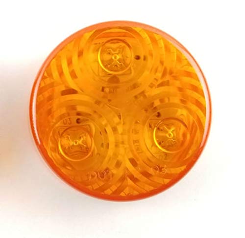 Triton 10627 Amber 2 Inch Round LED Sidemarker Light - 2 Pack