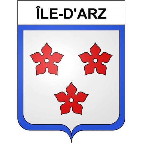 Île-d'Arz 56 ville sticker blason écusson autocollant adhésif - Taille : 4 cm