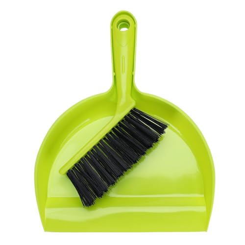 Juego de escoba de mano pequeña verde y recogedor, escoba corta y recogedor, escobas batidoras para limpieza del hogar y la cocina