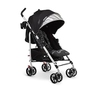 Baby Delight | Swerve Stroller | Lightweight | for Travel & Everyday | Multi-Position Recline | Compact Fold | Extra Storage | Black