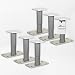Produktbild BB STANZ Pfostenträger Bodenplatte 160 x 80 x 6 mm (6 Stück) Stützfuß Bodenfuß Betonfuß höhenverstellbar verstellbar mit Platte Trägerplatte 80 x 80 x 6 mm