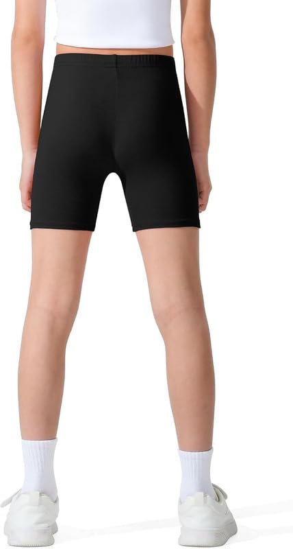 KETKAR Pure Cotton Cycling Shorts for Girls & Kids – Comfortable & Breathable Activewear_Black_Pack of 3 (6-7 Years) - Image 3 thumbnail