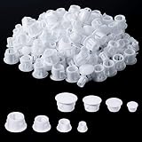 4 Sizes White Plugs Hole Cabinet Hole Plugs Plastic Plugs for Holes in Locking Hole Tube Furniture (
