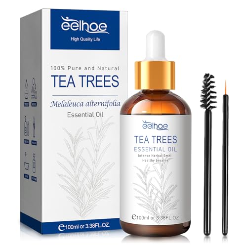 Huile Essentielle Tea Tree Bio,Huile pure Arbre à thé,pour les ongles, la peau, les cheveux, Diffuseur, Aromathérapie, Massag,100ML Huile Essentielle Tea Tree Bio,Huile pure Arbre à thé,pour les ongles, la peau, les cheveux, Diffuseur, Aromathérapie, Massag,100ML