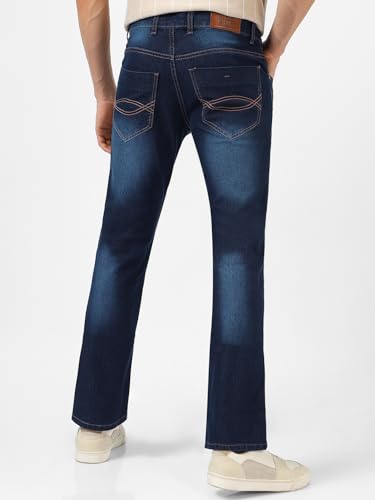 Image of Urbano Fashion Men's Stretch Fit Mid Rise Washed Bootcut Jeans Stretchable