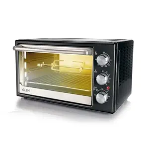 Glen Otg 42 Litres Electric Oven Toaster Griller 2000 Watts Fitted With A Motorized Rotisserie And Convection Fan, Heat-Resistant Tempered Glass, 6-Stage Heat Selection Bake, Grill, Roast, 5042Blrc