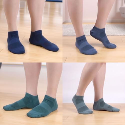 Image of BambooMN Men and Women's Rayon from Bamboo Low Cut Ankle Socks for Sports, Work and Everyday Wear - 4 Pairs - Unisex Sizing