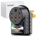 Nilight 50 Amp RV Surge Protector 125V/6250W RV Surge Adapter Plug with LED Indicator 50 amp 3150 Joules 45000A Max Spike ETL Listed 14-50P 14-50R Power Guard for RV Camper Trailer