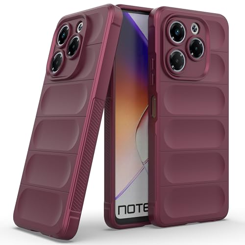 Image of Zapcase Back Case Cover for Infinix Note 40X 5G | Compatible for Infinix Note 40X 5G Back Cover | Liquid Silicon Magic Case with Camera Protection | Plum