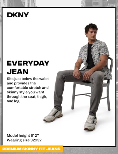 Image of DKNY Men's Skinny Jeans - Premium Soft Stretch Denim Pants | Skinny Fit Jeans for Men