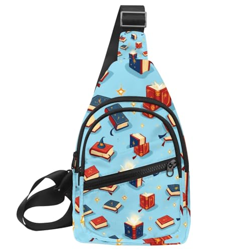 Sac à dos à bandoulière bleu avec sangle réglable pour le sport
