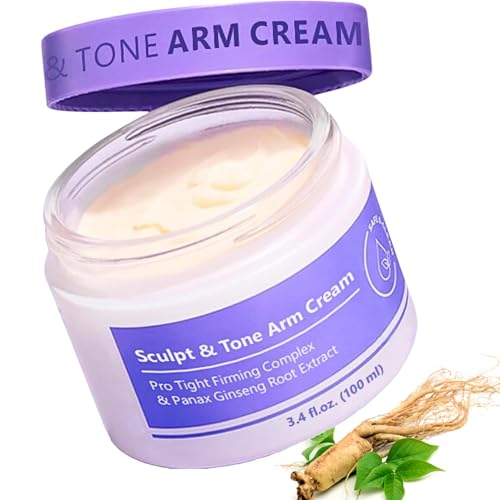 Arm Firming Cream for Loose Crepey Skin - Skin Tightening Cream Body Treatment with Pro Tight Complex & Ginseng, Intensive Moisturiser to Smooth Wrinkles & Sculpt (100ml)