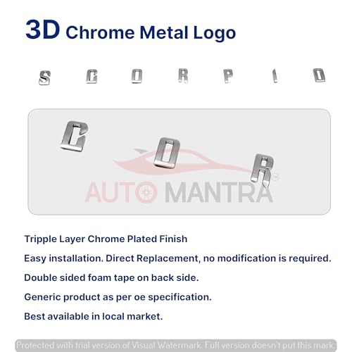Image of Scorpio Self Adhesive | Metal Sticker Logo Badge 3D Emblem Car Sticker