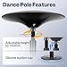 VIVOHOME 45mm Portable Spinning Dance Stripping Pole for Home Fitness Black