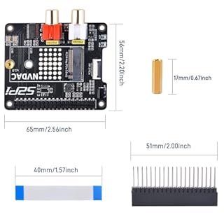 GeeekPi NVDAC PCIe to NVMe SSD Hat and DAC+ Standard, HiFi DAC for Raspberry Pi 5 (SSD and Pi5 Board are not Included)