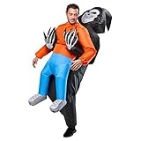 Rubies Fun Inflatable Grim Reaper Abduction Adult Costume with Battery Powered Fan, One Size