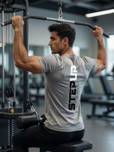 Image of 3Colors Men's Active Polyester T-Shirt | Quick Dry Gym Workout Tee | Stretch Sports Round Neck Running T-Shirt-STEPUP LINE