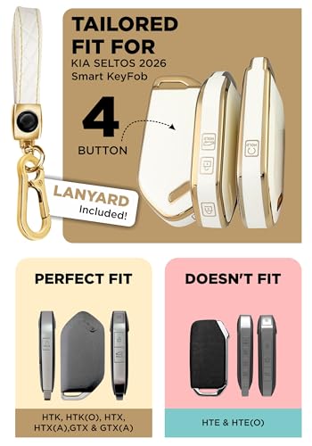 Image of Metalyx Key Fob Cover for Kia Seltos 2026 Facelift (HTK, HTK(O), HTX, HTX(A), GTX, GTX(A)) | Soft TPU | Anti-Scratch | Strong Signal | Stylish Case with Lanyard