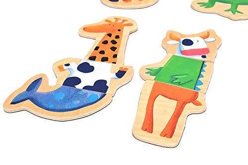 Djeco DJ03111 - gli animali pazzi, Puzzle di legno...
