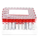 Meterbox Vacutainer Blood Collection Tubes 5ml Plain Tube Vacuum Collecting Lab Tube for Lab Test Tubes Pet...