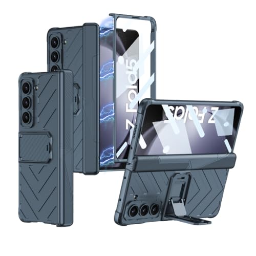 Coque Samsung Z Fold 5 verte antichoc avec film trempé intégré et support