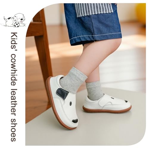 Toddler Boys Girls Dress Shoes, Cute Kids Leather Oxford Shoes Loafers Flats with Puppy Pattern4