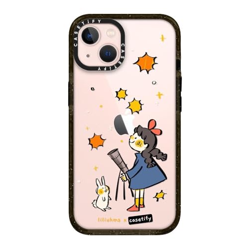 Coque iPhone 13 CASETiFY Liliuhms Nuit Étoilée Noir transparent protection rigide