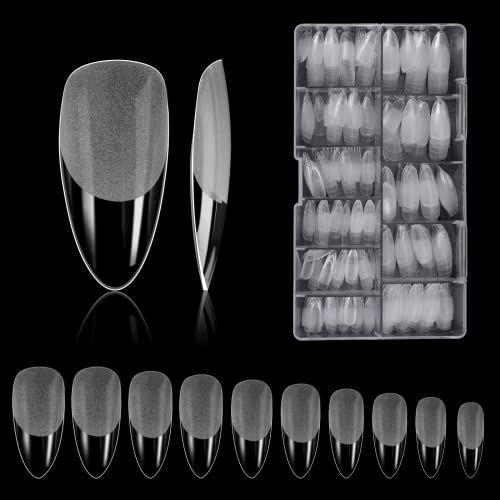 Faux Ongles, Carehabi 500pcs Acrylique Capsules Transparent Pose Americaine Avec Valise De Rangement Pour Les Studios De Manucure Et Diy Nail Art à La Maison...