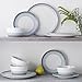 Noritake Colorscapes Layers Ash 12-Piece Coupe Dinnerware Set, Service for 4