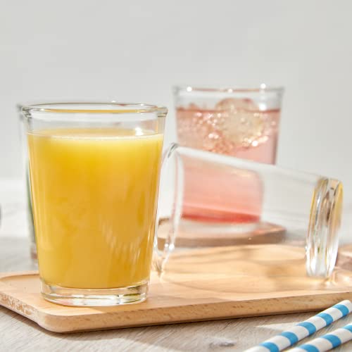 Soul One 5 Oz Heavy Based Drinking Glasses, Kids Small Drink Glassware For Orange Juice, Water, Milk, Coffee, Classic Thick Drinkware Glass Cup #TOP5